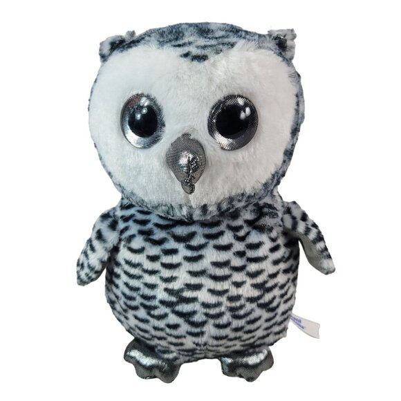 Scent Sations Spotted Owl Plush Gray 9" Silver Eyes Lightly Scented Aromatherapy - Picture 1 of 12